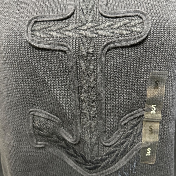 NWT! Tommy Hilfiger Women's Knit Sweater Crewneck Cotton In Navy Size S - Picture 4 of 5